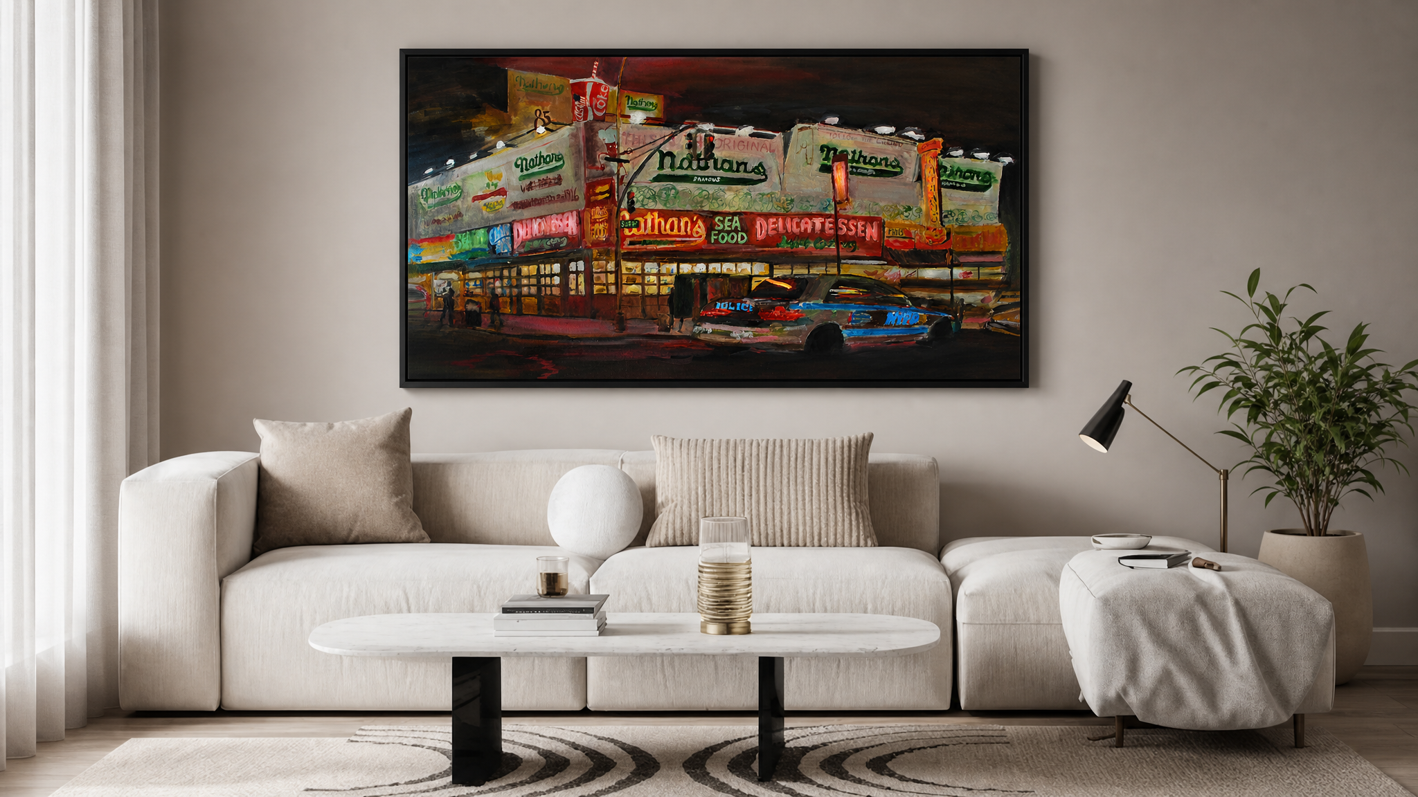 wayne pearce nathans coney island nyc print