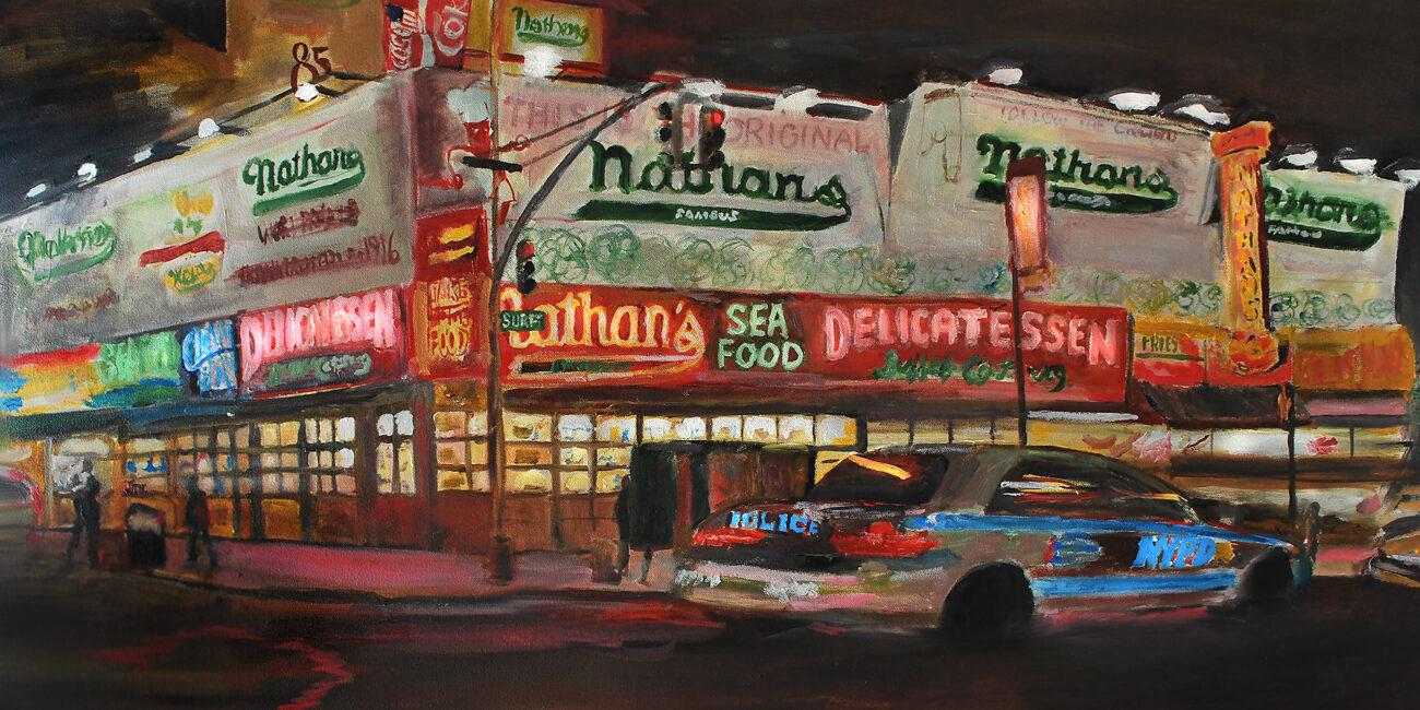 wayne pearce nathans coney island nyc print