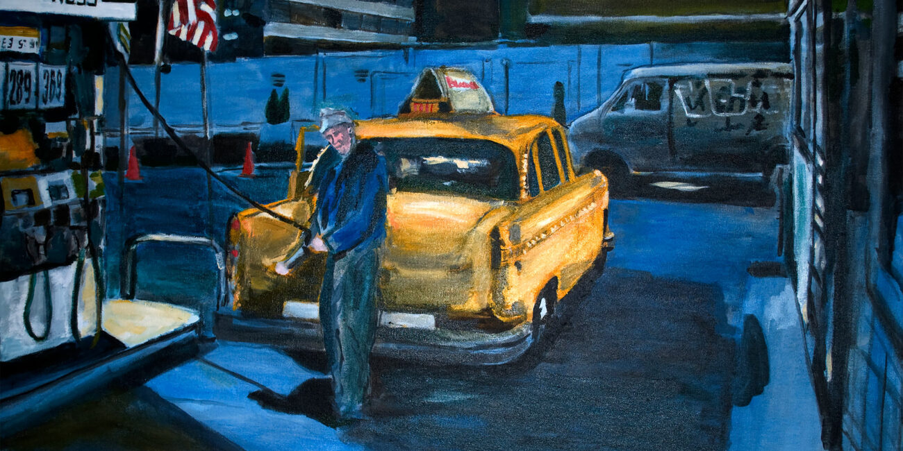 wayne pearce last checker taxi in nyc, print