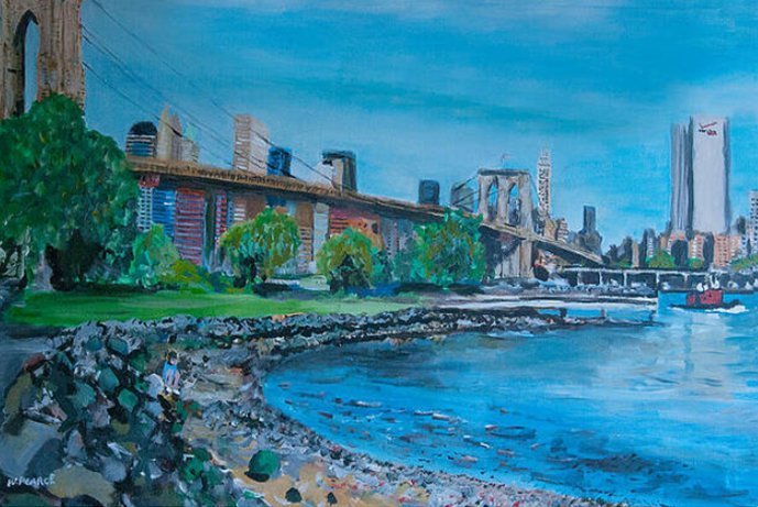 Brooklyn Bridge — oil painting by Wayne Pearce