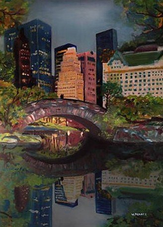 Gapstow Bridge — oil painting by Wayne Pearce