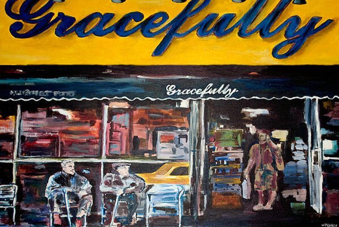 Lower East Side Supermarket — oil painting by Wayne Pearce