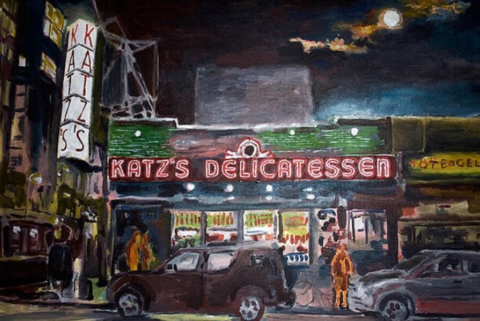 Katz’s Delicatessen — oil painting by Wayne Pearce