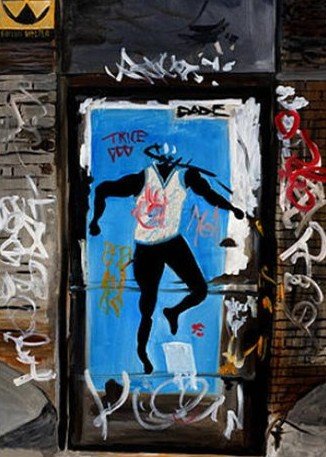 Graffiti, Prince Street — oil painting by Wayne Pearce
